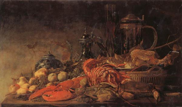 Frans Ryckhals Fruit and Lobster on a Table